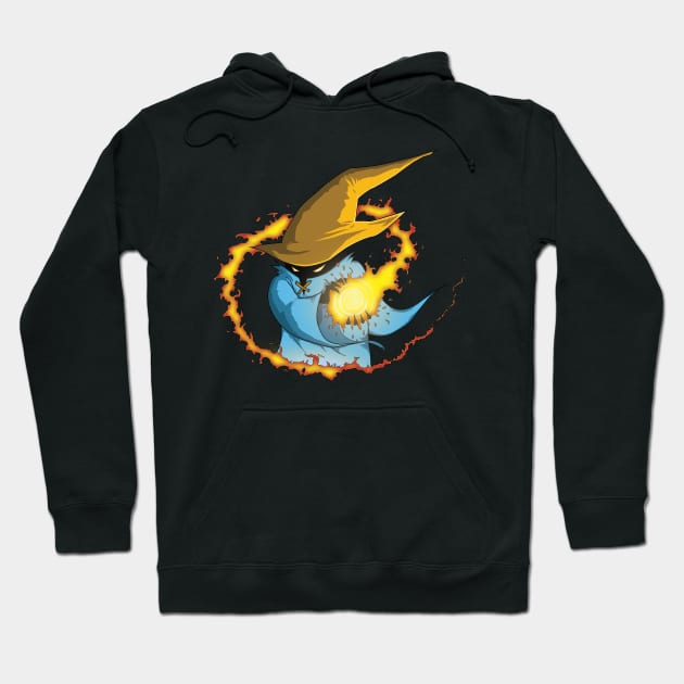 Black Mage Fire Hoodie by thewellredmage